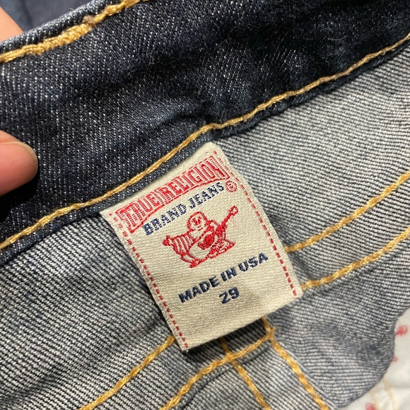 Bootcut light Distressed medium Wash western Cowgirl wide Flare indigo sz 29 - Picture 4 of 9